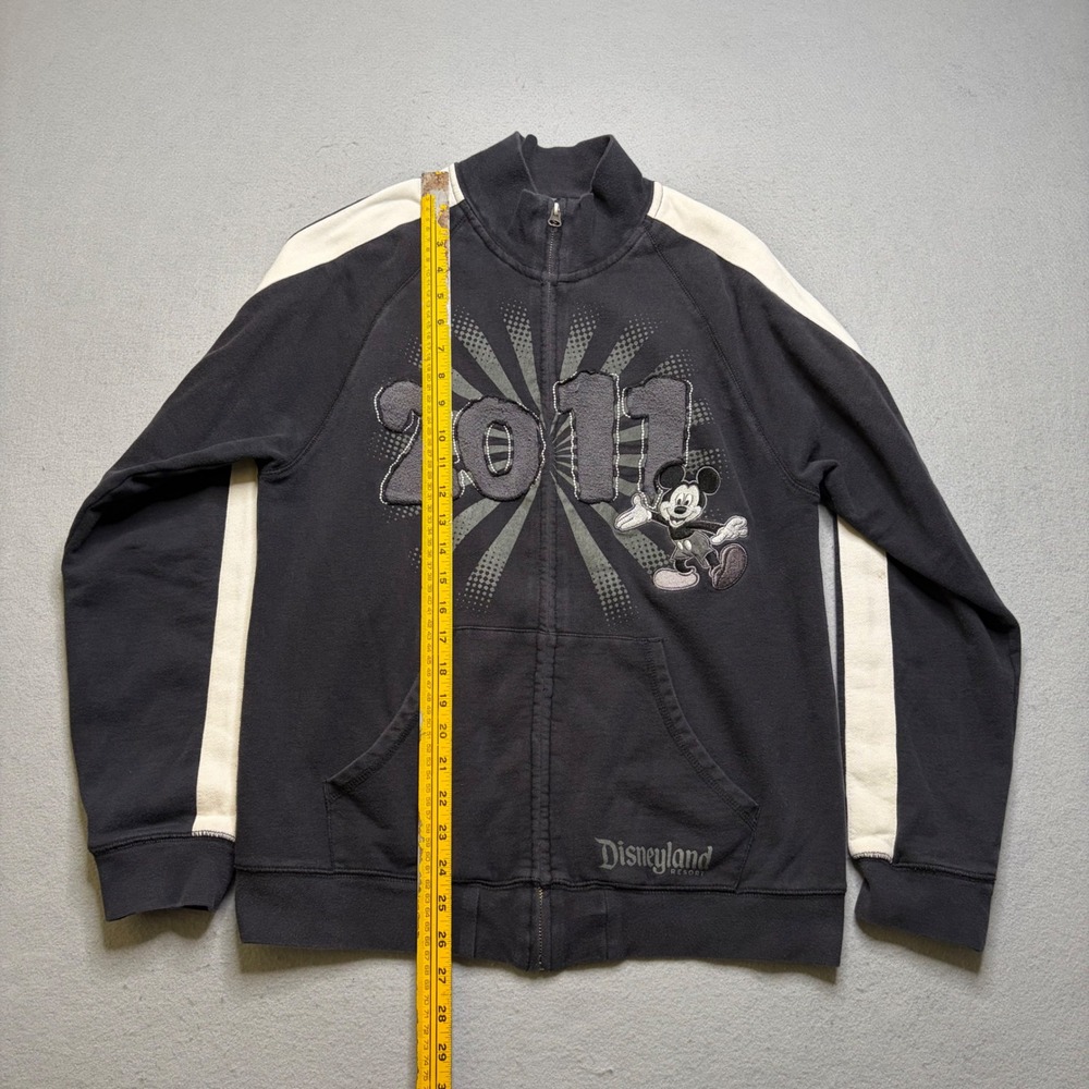 Disney Jacket Womens S Black Mickey Mouse 2011 Disneyland Full Zip Track‎ Mock - Picture 6 of 11